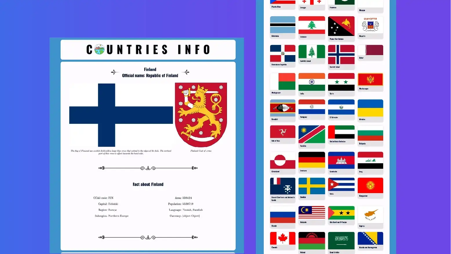 Country info thumbnail