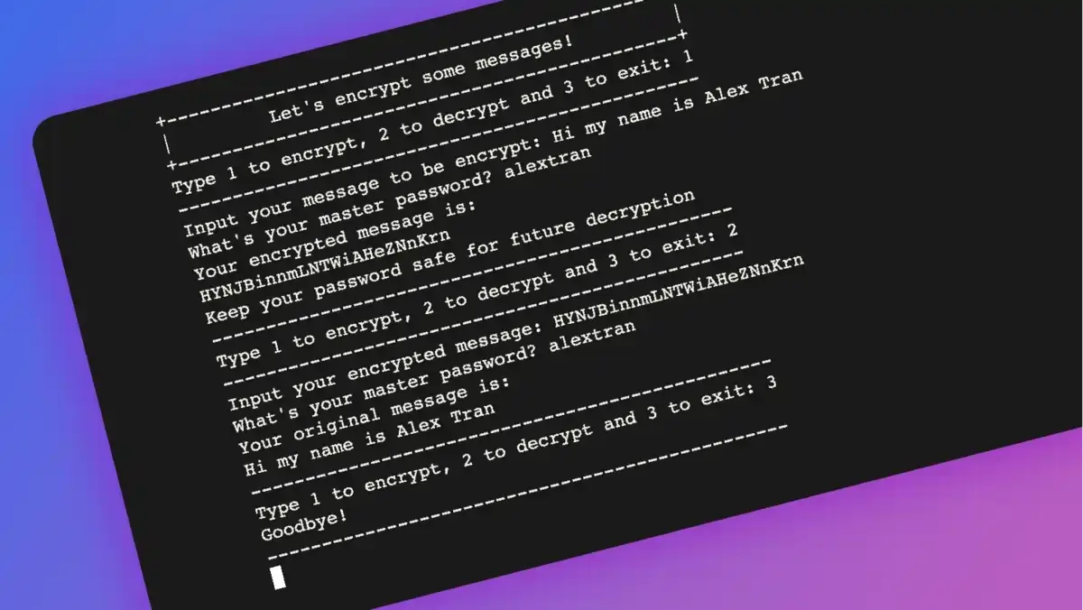 Message encryption thumbnail